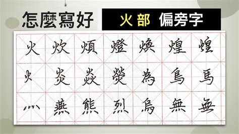 火字部繁體字|部首為火的字